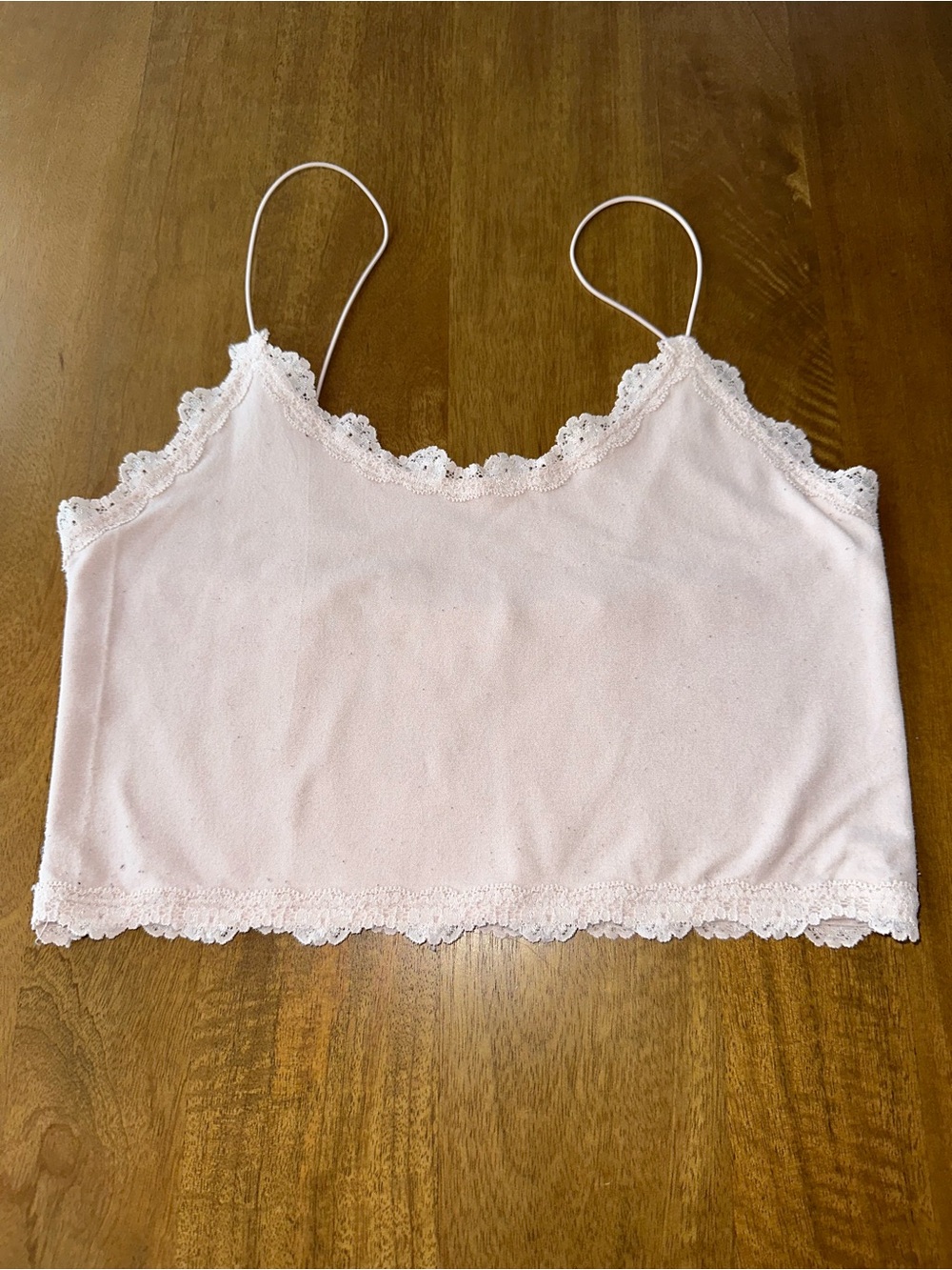 Baby Pink Lace-Trim Camisole - Garage